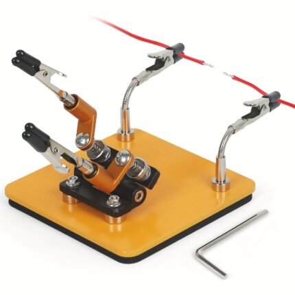 [Magnetic Soldering Third Hand] Metal Flexible Arms Magnetic Base Soldering Third Hand | Helping Hands Welding Tool for Electronics Repair Assembly