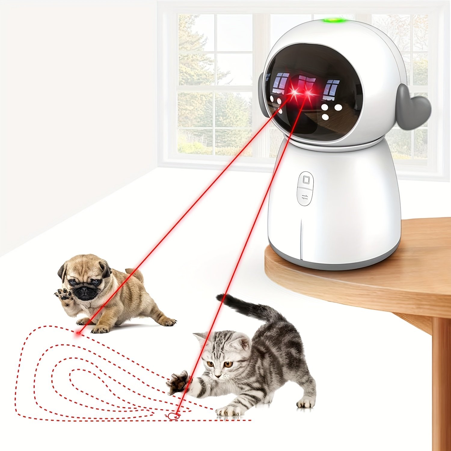 00bb06e6-bd68-42b6-a13d-5f86da4aaf1a.jpg Indoor Cat Laser Toy - Rechargeable Interactive Cat Toy with Dual Laser Modes and Motion-Activated Fun for Bored Indoor Adult Cats - Image 1