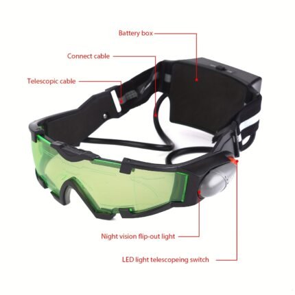 Portable Night Vision Glasses, Suitable For Hiking, Camping And Playing At Night, Easy To Carry, Powerful Night Vision Function Allows You To Fearless Of Darkness