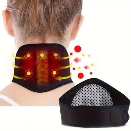 Adjustable Breathable Polyamide Neck Ring, Magnetic Neck Collar, Cervical Alignment, Reduces Swelling, Prevents Hunchback, for Men, Travel, Office, All-Terrain Vehicles