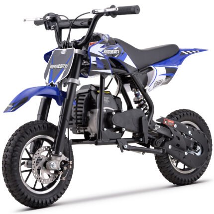 Mini Mountain Motorcycle，2 Stroke Ride On BikeGas-50ccpowered Dirt Bike，Pocket Motorcycle With Front And Rear Disc BrakesTop Speed Of 28mph-Birthday Gift