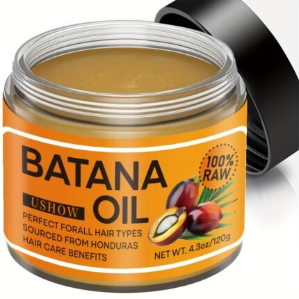 Honduras Batana Hair Oil - 100% Raw, Moisturizing & Smoothing Treatment for All Hair Types, Ideal for Dry Hair & Scalp Care - 4.3oz/120g, Natural Hair Care|Smooth Hair Treatment|Moisturizing Benefits, Hair Care Products
