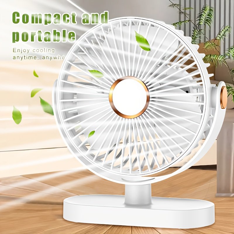 0756c692-28cb-48de-907b-ed926c636d60.jpg Portable Air Conditioner Fan - USB Rechargeable Fan, 5 Speed High Speed Turbo Strong Fan, Adjustable Hanging Vertical Fan, Strong Wind Speed, Fast Cooling Refreshing, Wall Mounted Desktop Ceiling Fan, Suitable for Home, Office, Outdoor Camping Use - Image 1