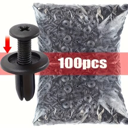 100pcs Car Body Push Pin Clips, Universal Quick Release Trim Rivets Fastener Set for Door Panel Bumper Fender Mudguard, Professional Grade Assortment Kit for Door Liner, Wheel Arch & More, Vehicle Maintenance, Auto Repair Essentials, Precision Fasteners, Secure Fastening Solution, Highstrength Material, Corrosionresistant Clips, Automotive Fasteners, Push Rivets, Auto Mechanics, Vehicle Owners