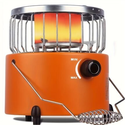 9000 BTU Propane Heater Stove - 2-in-1 Indoor & Outdoor Portable Camping Gas Stove, Orange&Blue, 10.7x7 Inch, For Reliable Heating, Cooking, And Emergency Preparedness, Adjustable Flame