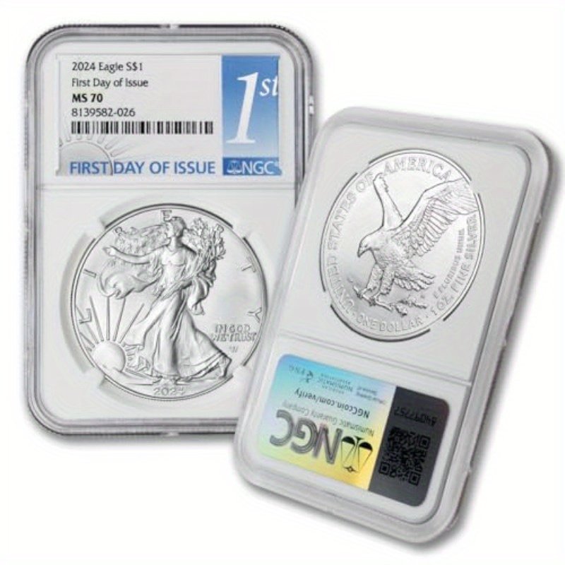 0aaccf4fdf72484584d1cacdffec5d73-goods.jpeg 2024 1 Oz American Silver Eagle MS70 First Day of Issue 1 NGC MS70 Copy - Image 1