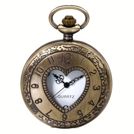 Men's Vintage Pocket Watch with Hollow Heart Dial & ntique Bronze Case - Quartz Movement, Sweater Chain, Roman Numerals & Second Hand - Elegant nalog Watch for Valentine's Gift, Dress Watch for Suits, Casual or Formal Wear, Pocket Watches For Men, Pocket Watch Vintage, Pocket Watch For Men, Vintage Watch, Mens Watches For Men, Pocket Watch For Women, Pocket Watch For Waistcoat Men, Pocket Watch Gift Box, Pocket Watch And Chain, Vintage Pocket Watch For Men, Cool Pocket Watch,