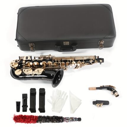 Be Brass Alto Saxophone Black Sax W/ Other Accessories Carving Flower Pattern
