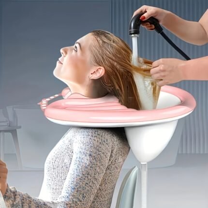 4pcs Inflatable Shampoo Basin, Mobile Portable Shampoo Basin With Air Pump And Drainage, Soft And Comfortable Lightweight Shampoo Basin, Suitable For The Elderly, Disabled, Pregnant Women, Injured, Bedridden, Can Be Folded For Storage