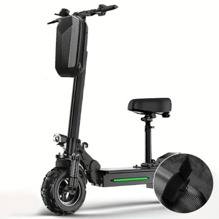 Premium Bike & Electric Scooter Bag - Black, Front Mount, Secure Fit, Detachable Strap, Handlebar Pouch for Commuters