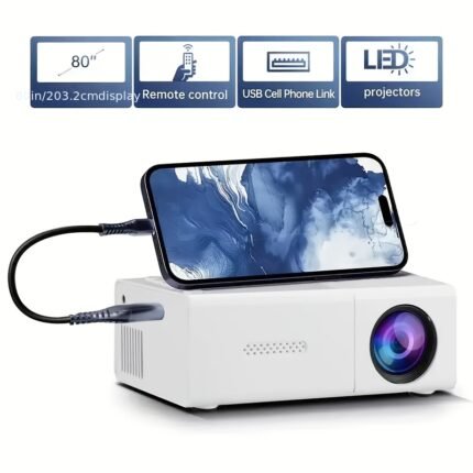 2025 New Ultra-high-definition Projector For Home Use, Suitable For Bedrooms, Living Rooms, And Home Theaters. It Can Be Connected To A Mobile Phone For Projection, And It'S A Compact And Portable Projector For Dormitories And Students. It Can Also Be Used As A TV.