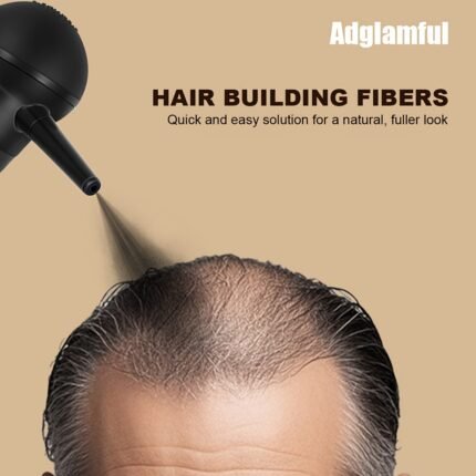 Adglamful 15g All In One Hair Fiber Powder 1pc Instant Volume And Full Coverage for Men And Women Conceals Sparse Hair And Receding Hairline 1 Second Adhesion Ideal for Dates Parties Salons And Christmas Gifts