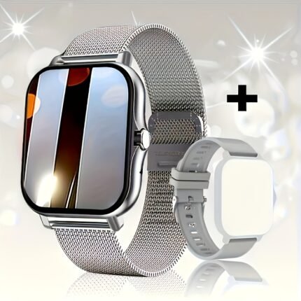 Smart Watch For Men And Women With Full Touch Screen, USB Rechargeable, Navigation, TPU Strap, Remote Camera/music Player, 1.83-inch Outdoor Sports Watch, With Wireless Calling And Message Reminder, TFT Display Screen, Comes With Steel Strap And Silicone Strap.