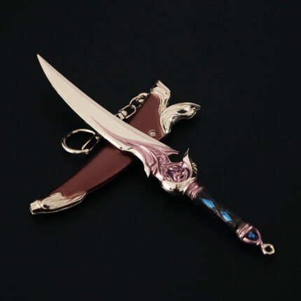 1pc Exquisite White Tiger Dagger Pendant - 6.3inch Long Game Replica with Cool Metal Design - Unique Keychain Ornaments for Car, Office, Home Decoration, Perfect Gift for Gamers and Fantasy Fans