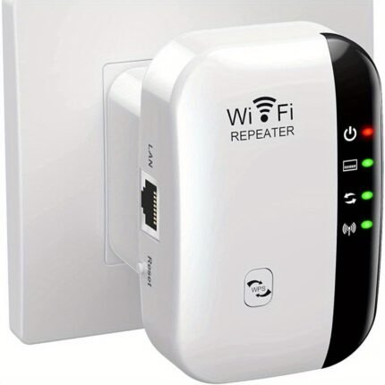 1pc WiFi Extender Signal Booster Up To 2640sq.ft The Newest Generation, Wireless Internet Repeater, Long Range Amplifier With Ethernet Port, Access Point, 1-Tap Setup, Alexa Compatible N300 100g 287125988
