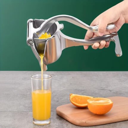 1pc Heavy-Duty 304 Stainless Steel Manual Juicer & Lemon Squeezer - Citrus Fruit Orange Pomegranate Juicer with Quick Operation, Easy Clean Lever Mechanism, Compact Design for Home Kitchen, Camping, Travel - No Electricity/Electricity-Free, Durable & Hygienic Metal Construction, Camping Kitchenware, Kitchen Tool, Easygrip Handle, Rustresistant Material, Healthconscious Users, Outdoor Enthusiasts
