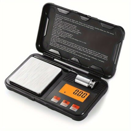 1pc High Precision Digital Pocket Scale - 6 Units LCD Light Tare & Calibration Weight - Perfect for Jewelry Coins & More (Batteries Not Included)