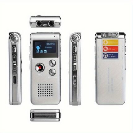 8GB Digital Voice Recorder with MP3 Player - Rechargeable Lithium Polymer Battery, 6 Recording Modes, Voice Activated (VAR), Up to 650 Hours Audio Recording Capacity, Mini Digital Voice Recorder, Voice Recorder Device Without Internet, Mini Voice Recorder With Hd Quality, Mini Voice Activated Recording Device, Portable Voice Recordings Mini, Voice Recording Device For Kides, Recording Voice Device, Voice Recorder With Microphone, Mini Voice Recorder Connect To Phone,