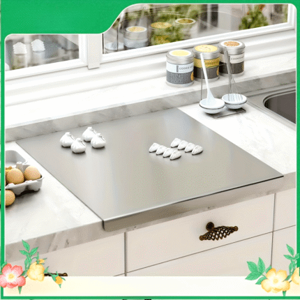 304 Stainless Steel Cutting Board Butcher Block Household Rolling Board Kitchen Supplies, Food Preparation, Meal Prep Tools, Modern Cutting Surface, Sleek Kitchen Tool, Rustresistant Material, Easy to Clean, Versatile Cutting Mat, Kitchen Work Surface, Culinary Students, Home Chefs