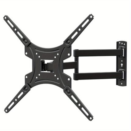 Full Motion TV Wall Mount Bracket with Articulating Arms, Swivel, Tilt & Extension - Heavy Duty Stainless Steel, Supports 26-55/60 Inch TVs (Up to 66/77 lbs, Max VESA 400x400mm) - Space-Saving Design for Home Entertainment, Tv Holder Wall, Entertainment Setup, Modern Installation, Durable Construction, Swivel Arm, Entertainment System, Adjustable Arm, Sturdy Construction, Office Setup