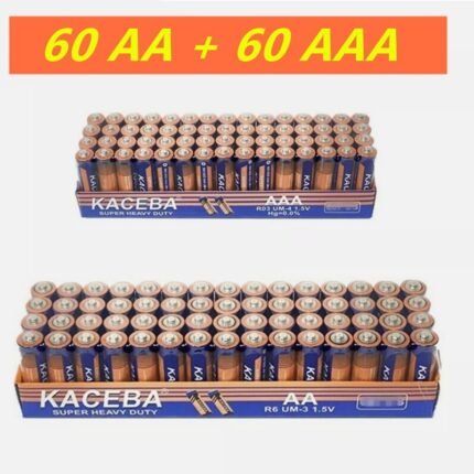 60 AA and 60 AAA Batteries 1.5v. Wholesale Lot New Fresh Low draining devices, Remotes, Clocks, Lamps