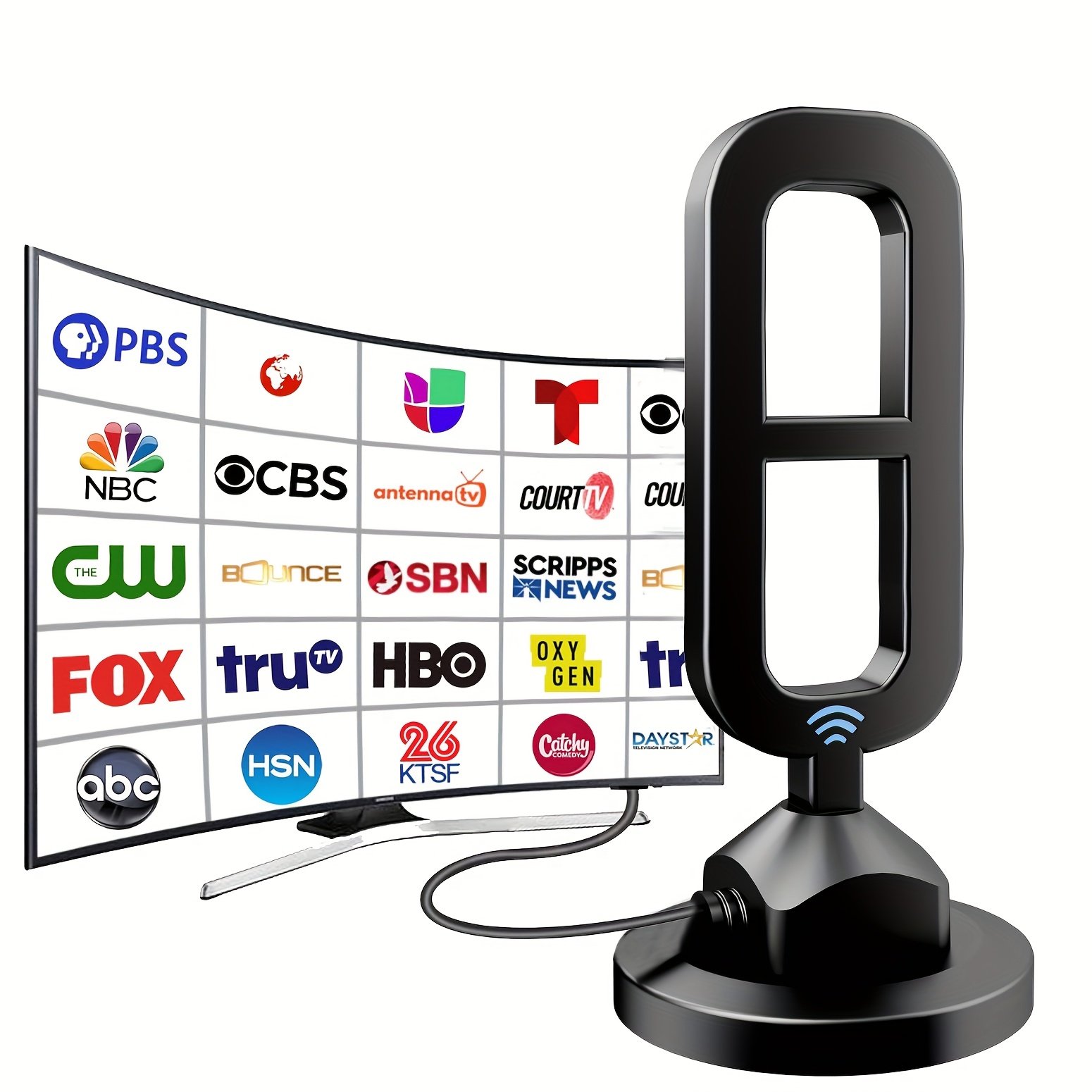 182047f5-ec27-4365-b227-0e5de3d55336.jpg 2025 TV Antenna for Local Channels Tv Antenna Outdoor Long Range Indoor/Outdoor Tv Antenna for Smart 16.4ft Cable HD Antenna Supports 4K 8K1080P - Image 1