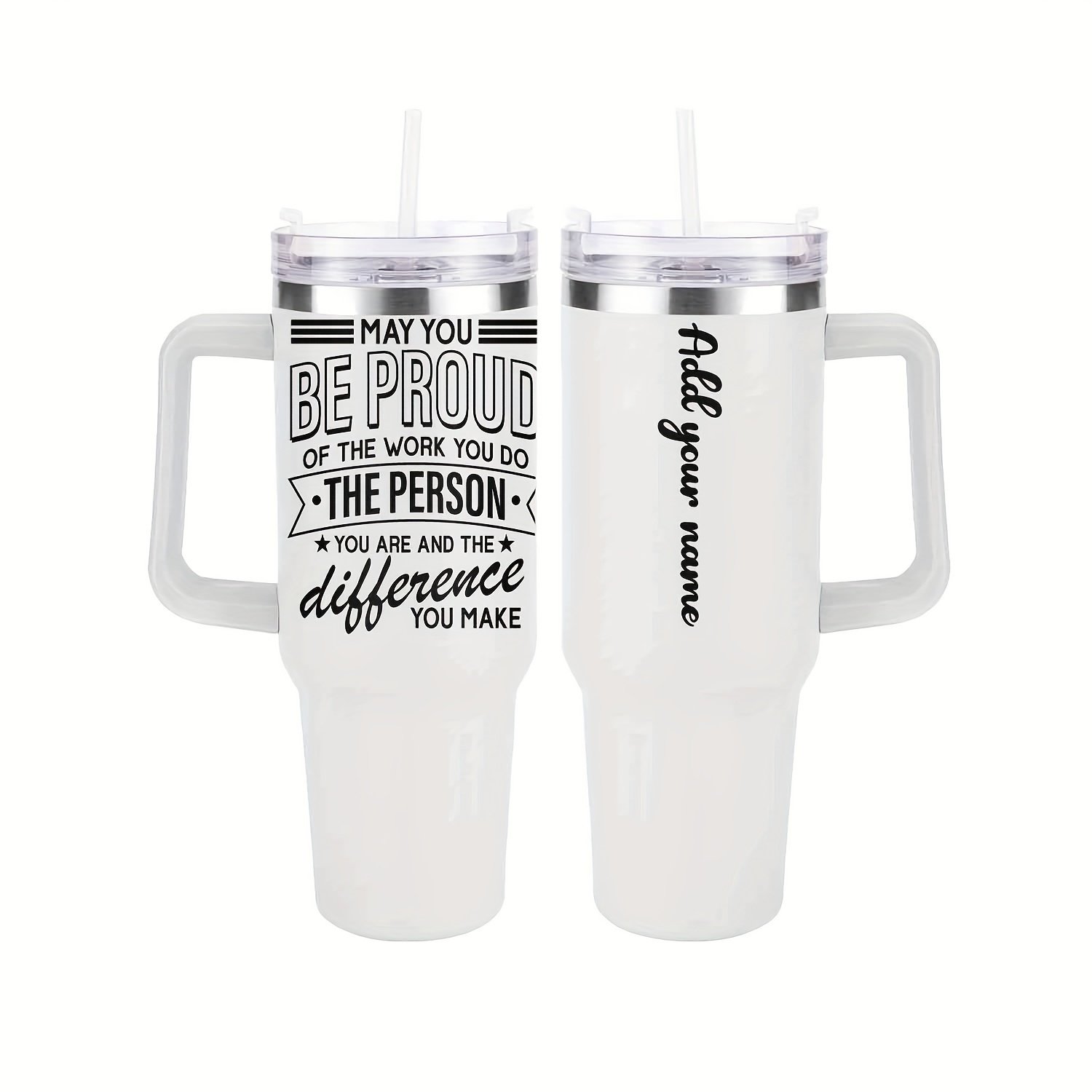 18b010ee-9023-4619-9da6-7483cd60ff18.jpg Custom Engraved 40oz Stainless Steel Water Bottle with Handle & Lid - BPA-Free, Insulated for All Seasons, Perfect for Outdoor Adventures & Gifts - Image 1