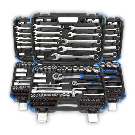 53/46pcs Automotive Tool Set for Mechanics & DIY Enthusiasts - 72-Tooth Ratchet Torque Wrench, S2 Steel Bits, Chrome Sockets, Extension Bars & Universal Joint - Perfect for Car Repair, Garage Work & Home Projects