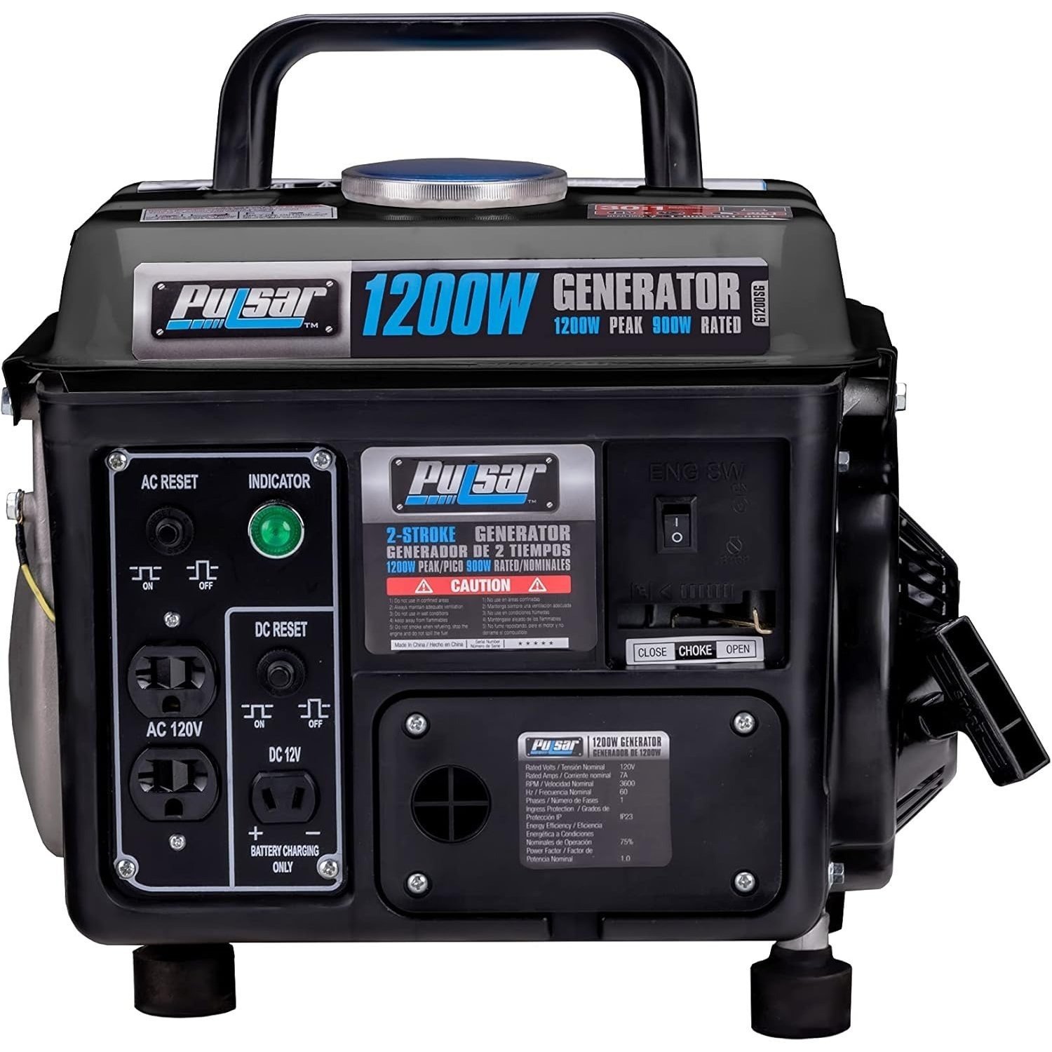 19fd89bd-01d4-4d10-b547-98b286bc0e52_1500x1500.jpeg.format-1.jpg Pulsar G1200SG 1,200W Carrying Handle Gas-Powered Portable Generator, 1200w, Black/Gray - Image 1