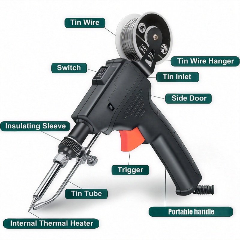 1b9de83c93aea7a58afc03566a7a3269_MseXMMUy3Y0RU.jpg Automatic Hand-held Soldering Gun Welding Tool Bracket for Circuit Boards, Home DIY, Electronics Repair, Circuit Board Repair, Electronic Components Soldering, Precision Welding, Ergonomic Design, Highquality Welder, Reliable Soldering Equipment, Automatic Welder, Electronics Hobbyists, Circuit Board Makers - Image 1
