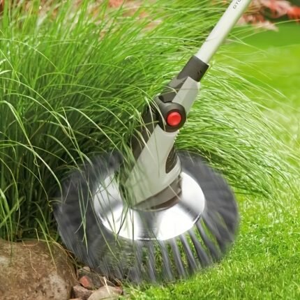 Lawn Mower Steel Wheel Garden Weeding Brush, Grass Trimmer Head 6/8 Inch Weeding Brush Suitable for Garden Lawn Electric Tool Accessories, No Catching Bar, No Rotating Weeding Brush, Wire Wheel Weeding Head