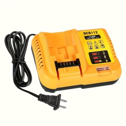 for Dewalt Compatible Fast Charger for 12V/20V/60V Lithium-Ion Batteries - Heavy-Duty Power Tool Charger with Overcharge/Overheat/Overvoltage/Overcurrent/Overtemperature/Overpower Protection, Compatible with DCB120, DCB126, DCB208, DCB201, DCB200, DCB612, DCB609, DCB606 - Fast Charging for Dewalt Drills, Saws, Grinders (Battery Not Included) - Ideal for Home Workshop & Job Site Use - 110V-240V Global Voltage, 2.4A Fast Charging, Lithium-Ion Battery Charger,