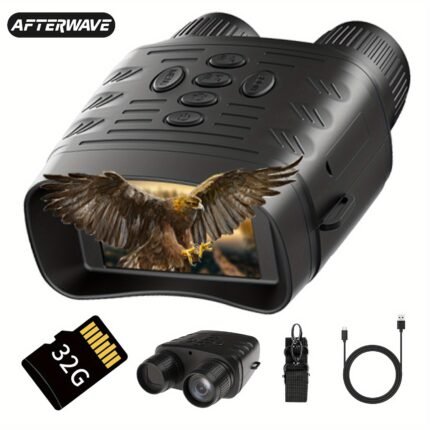 Night Vision Binoculars for Adults, 6X IR Digital Zoom with 3'' HD Screen, 32GB SD Card & Rechargeable Battery, Tactical Gear for Camping Fishing, Capture 2.5K Video & 30MP Photos