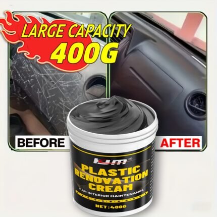400g Heavy-Duty All-Purpose Plastic & Rubber Restorer - Fast-Acting Scratch Repair, Anti-Aging Protection, Restores to Like-New Condition - for Cars, Tires, Furniture, Home - Large Capacity Bottle (400g) - Interior/Exterior Use, Tire Shine, Largesize Container, Durable Formula, Surface Protector, Auto Detailers, Interior Renovation, Multifunctional Formula, Scratchresistant Coating, Car Care Product, DIY Repair