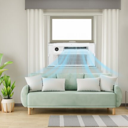 MOTOOS Inverter Window Air Conditioner with WiFi, Window AC Unit with Remote & App Control, Ultra Quiet Design & Easy Install Kit, White