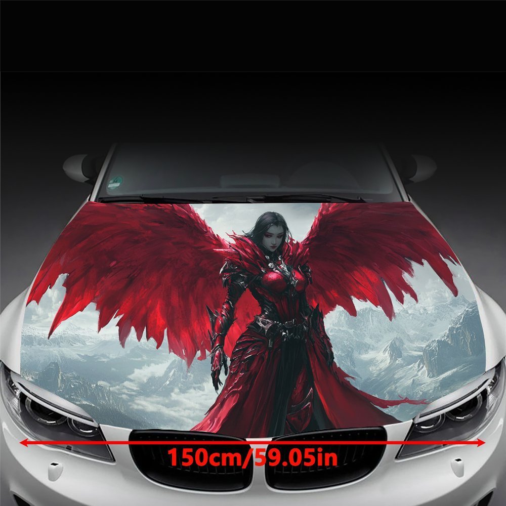 22677dbbcc7346ada43b81776625f5e9-goods.jpeg Female demon, redDecal Stickers for Car Covers Stickers for Decorating Car Covers Vinyl Decals for Cars, SUVs and Trucks. Auto Accessories. - Image 1