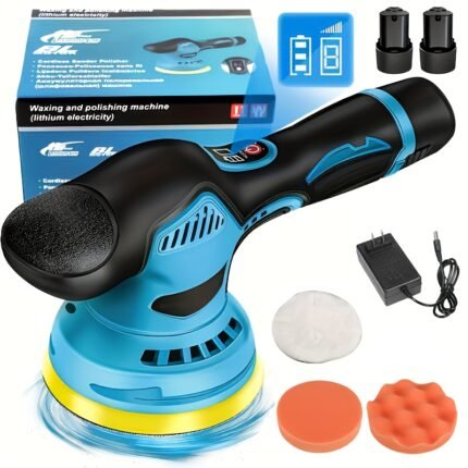 Cordless Car Buffer Polishing Machine, Car Polishing Kit, Equipped with Battery, 8 Gears Up to 5000 RPM, 6-inch Touch Screen Buffer, for Car Detail/scratch Removal