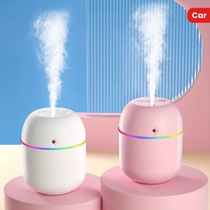 Portable Aromatherapy Humidifier with USB, Unscented Mist for Normal Skin, USB Powered Atmosphere Lamp for Bedroom, Living Room, Office, Car, No Battery Required, ≤36V
