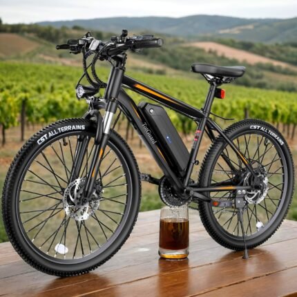 26" Men Electric Mountain Bike For Adults, Ebike With 36V 374Wh Removable Battery Electric Bicycle, 500W Peak Motor Electric Dirt Bike, 21-Speed Ebike, 19 MPH, Up To 50 Miles, Input 100-240V For Charger FY-4202000, Applicable To ANCHEER AMAK00003