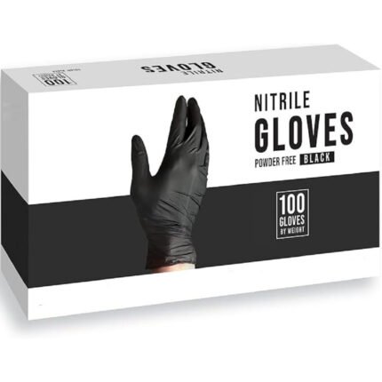 100pcs Disposable Nitrile Ultra-Durable Gloves, 5-mil, Black Gloves Disposable Latex Free, Powder Free Gloves Waterproof, Tear-Resistant, and Powder-Free for Kitchen Cleaning, Tattoo, Hair Dyeing, Pet Grooming, Beauty Salons, and Household Chores - Perfect for Outdoor Cleaning Supplies and Household Gadgets