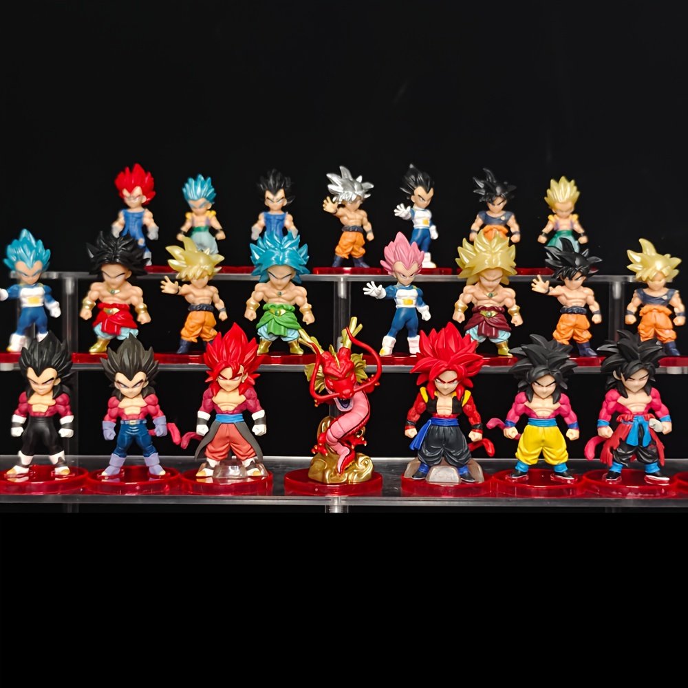 27ce3ea3-ffc1-4ea1-abd9-9b3d551a78bd.jpg 24 Anime Character PVC Figures, Super Saiyan Figure Set - Red Dinosaur, Vegeta, Kuririn, Birusu & Gotenks. Randomly Get 1 of Them (Only One Available). Perfect for Collectors | Home/Office Desktop Display Stand Decorations|Anime Statue Collection&Car Ornament - Image 1