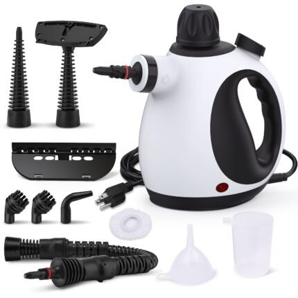 Handheld Steam Cleaner, Steam Cleaner For Home With 10 Accessory Kit, Multipurpose Portable Upholstery Steamer Cleaning With Safety Lock To Remove Grime, Grease, And More