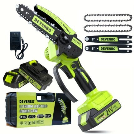 Mini Chainsaw Cordless 6-inch, Handheld Electric Power Chain Saw, for Tree Trimming Wood Cutting, Best Gifts for Dad, Husband, Electric Saw for Wood Cutting, Outdoor Pruning, Garden Tool, Handheld Saw, Ergonomic Grip, Sturdy Build, Metal Construction, Mini Saw, Pruning Tool, Outdoor Enthusiasts, DIY Projects