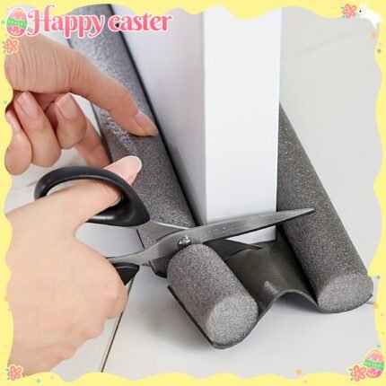 1pc Windproof Under Door Baffle - High-Resistance Rubber and Fabric Sealing Strip, Soundproof, Energy-Saving, Waterproof Doorstop for Bedroom - Available in Grey