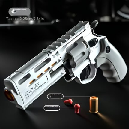 2025 New, Children's Toy Gun Revolver with Soft Bullet Semi-Automatic Pistol, Suitable for Boys and Girls, Holiday Gift for Kids