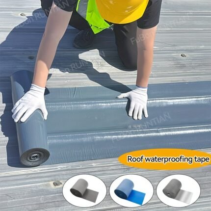 2 Rolls Of Heavy-Duty Polymer Repair Waterproof Tape |UV Resistant, Temperature Range (-60°C-110°C) Suitable for Roofs/Walls/Pipes - Self-Adhesive Sealing And Leak Proof, with Noise Reduction And Insulation Performance, W: 3.9in/7.8in L: 196in