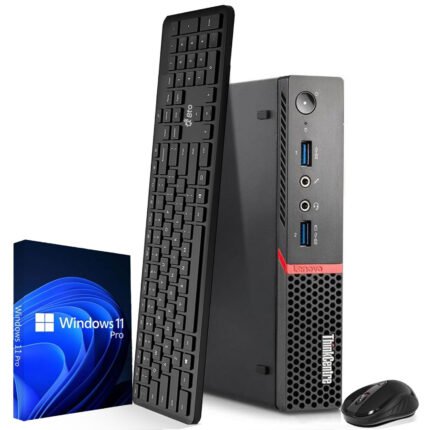 Lenovo ThinkCenter Tiny | Desktop Computer Mini PC | Intel Core i5-6500T 6th Gen Quad-Core Processor | DDR4 RAM | Solid State Drive SSD | WiFi | Intel HD Graphics | Wired Keyboard & Mouse | Windows 11 Pro (Refurbished)