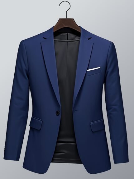 Men'S Lightweight Business Jacket - Slim Fit Blazer Coat, Notch collar, Single-Breasted Front, All-Season Formal & Casual Office, Wedding, Party - Minimalist Men'S Suit Coat, Office Wear, Modern Menswear, Premium Finish, Stylish Outerwear, Professional Attire, Wedding Attire, Sleek Design, Highquality Fabric, Corporate Men