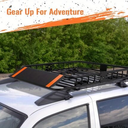 GarveeTech Roof Rack Basket - 51"x36"x5" Cargo Carrier, 200LBS Heavy Duty, Versatile Design, Easy Installation, Steel Construction
