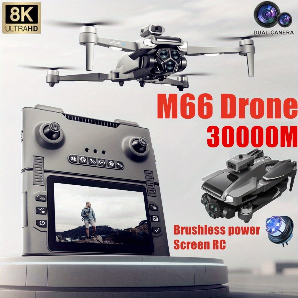 30f3b2578dd0486787bb0e577ce3e010-goods.jpeg Foldable 5G WiFi Brushless Aerial Drone with 4.3-inch Folding Screen, Optical Flow Positioning, Built-in 8K Pixel HD Camera, The Camera Can Be Motorized to Adjust The Shooting Angle, You Can Capture Amazing Pictures And Videos From The Sky! - Image 1